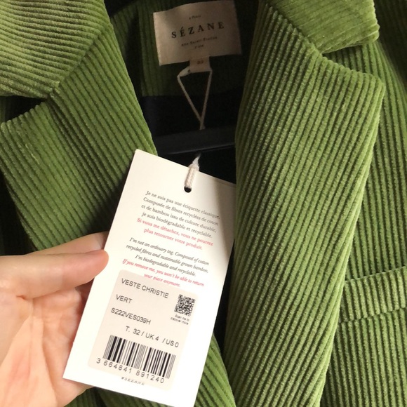 Bnwt Sezane Christie limited corduroy jacket blazer - Picture 3 of 6